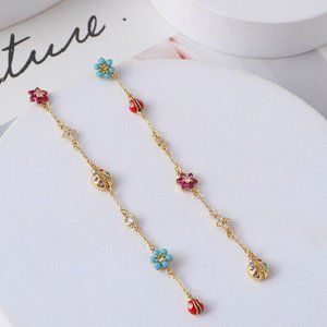 Kate Spade New York Nature Walk Ladybug Linear Earrings